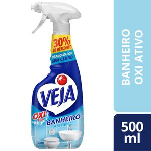 Desinfetante Veja Banheiro Branqueador Antibac 500ml Grátis 30% deDesconto