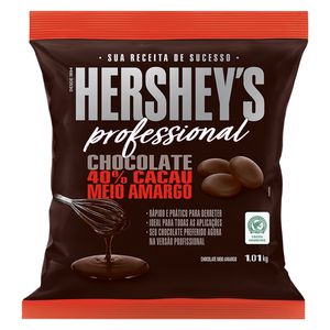 Chocolate Hersheys Professional em Moedas Meio Amargo 40% Cacau 1.01Kg