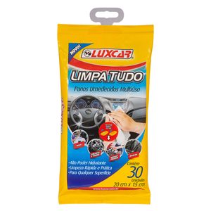 Pano Umedecido Luxcar Limpa Tudo c/ 30 Unid