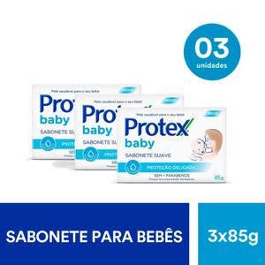 Sabonete Protex Baby Proteção Delicada c/ 3 85g Cada