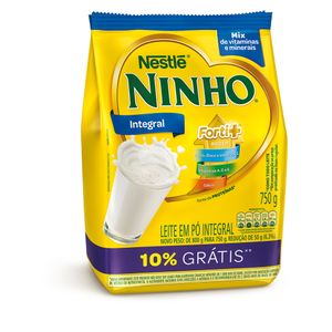 Leite em Pó Integral Ninho Forti+ Grátis 10% Sachê 750g