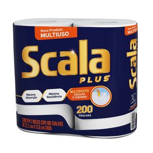 Papel Toalha Scala Plus 100Fl c/ 2 Unid