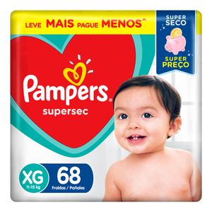 Fralda Descartável Pampers Supersec XG c/ 68 Leve+ Pague-
