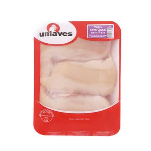 Filé de Peito de Frango Uniaves Bandeja Congelado 1Kg