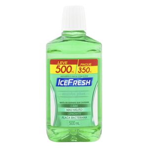 Enxaguante Bucal Ice Fresh Menta Plus Leve 500ml Pague 350ml