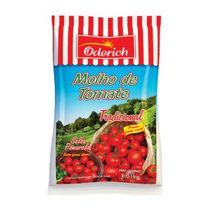 Molho de Tomate Oderich Tradicional Bag 1.01Kg