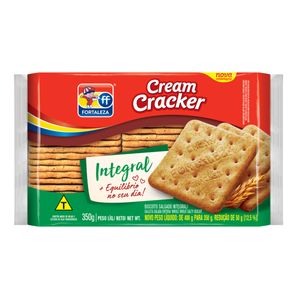 Biscoito Cream Cracker Fortaleza Integral 350g