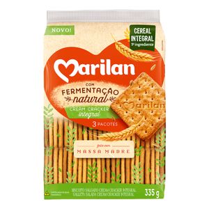 Biscoito Cream Cracker Marilan Integral Pacote 335g