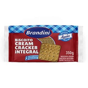 Biscoito Cream Cracker Brandini Integral 350g