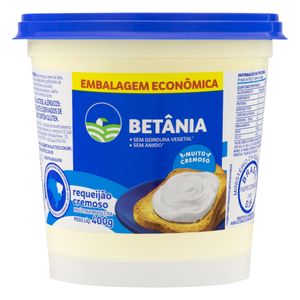 Requeijão Cremoso Betânia Pote 400g Embalagem Econômica