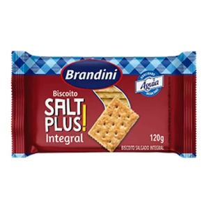 Biscoito Brandini Salt Plus Integral 120g