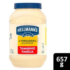 Maionese Hellmanns Pote 657g Tamanho Família