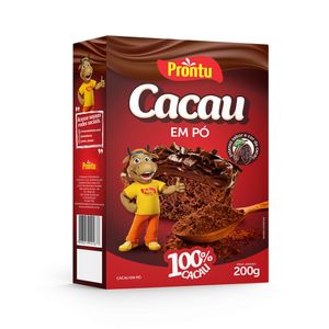 Cacau em Pó Prontu 100% Cacau Caixa 200g