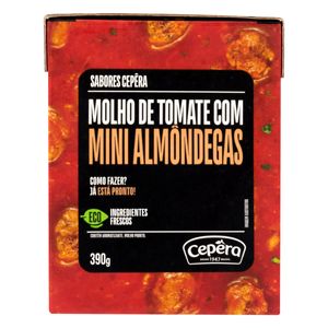 Molho de Tomate Cepera c/ Mini Almôndegas Caixa 390g