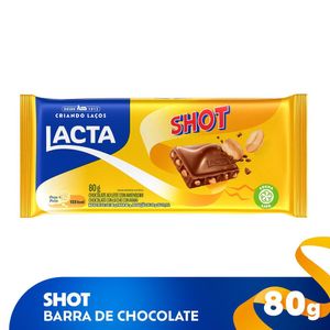 Chocolate Lacta Shot Ao Leite c/ Amendoim 80g