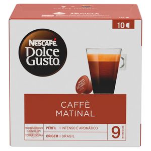 Café em Cápsula Nescafé Dolce Gusto Torrado e Moído Caffé Matinal Caixa 80g c/ 10 Unid de 8g Cada