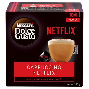 Cappuccino em Cápsula Nescafé Dolce Gusto Gengibre Netflix Caixa 170g c/10 Unid de 17g Cada