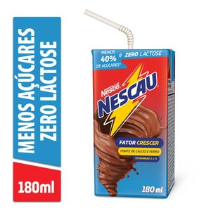 Bebida Láctea UHT Nescau Zero Lactose Chocolate Caixa 180ml