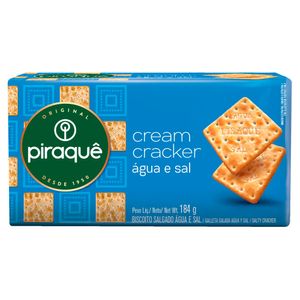 Biscoito Cream Cracker Piraquê Água e Sal 184g