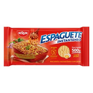 Macarrão Instantâneo c/ Ovos Nissin 5 Minutos Espaguete 500g