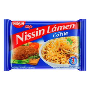 Macarrão Instantâneo Nissin Miojo Lámen Carne Pacote 85g