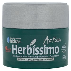 Desodorante em Creme Antiperspirante Herbíssimo Action 55g