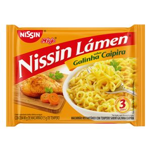 Macarrão Instantâneo Nissin Miojo Lámen Galinha Caipira Pacote 85g