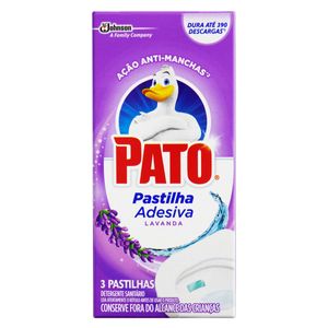 Desodorizador Sanitário Pato Pastilha Adesiva Lavanda c/ 3 Unid