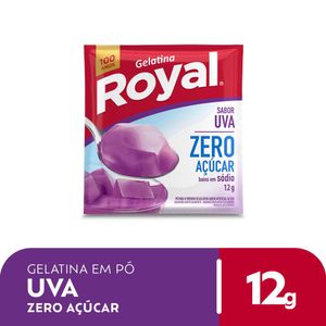 Gelatina Pó Royal Uva Zero Açúcar Pacote 12g