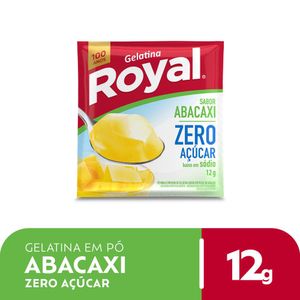 Gelatina em Pó Royal Abacaxi Zero Açúcar Pacote 12g