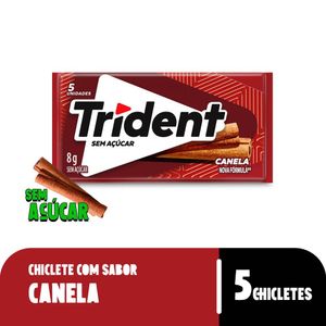 Goma de Mascar Trident Canela Zero Açúcar Envelope 8g c/ 5 Unid