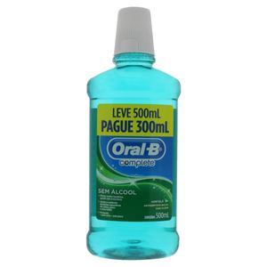 Enxaguante Bucal Oral-B Hortelã Leve 500ml Pague 300ml