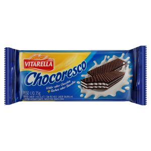 Biscoito Wafer Vitarella Chocoresco Chocolate e Baunilha 35g