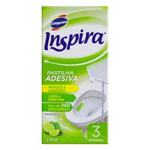 Detergente Sanitário Pastilha Adesiva Citrus Inspira 3 Unid