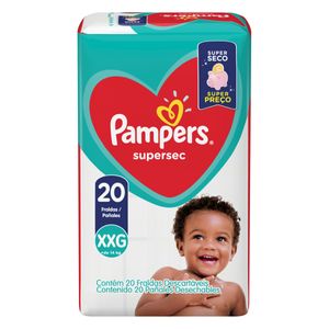 Fralda Descartável Pampers Supersec XXG c/ 20 tiras