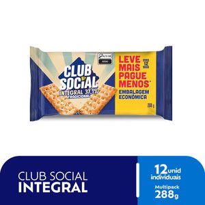 Biscoito Club Social Integral Tradicional 288g