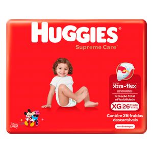 Fralda Descartável Huggies Supreme Care Xtra-Flex XG 12 a 15kg c/ 26 Unid