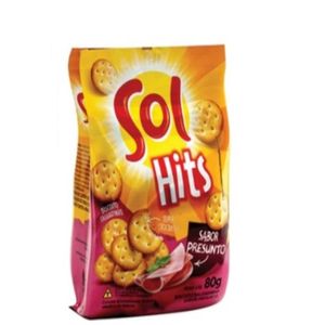 Biscoito Salgadinho Sol Hits Presunto 80g