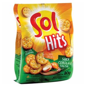 Biscoito Salgadinho Sol Hits Cebola e Salsa 80g