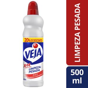 Limpador e Desinfetante Veja X-14 Limpeza Pesada Cloro Ativo Frasco 500ml Grátis 20% de Desconto