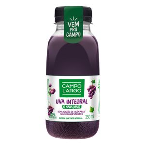 Suco Integral Campo Largo Uva Tinto s/ Açúcar Garrafa 250ml