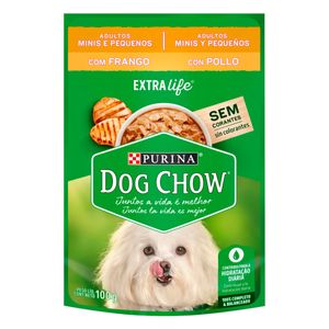 Ração Úmida Dog Chow Cães Adultos Minis e Pequenos Frango 100g