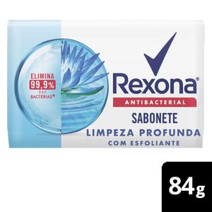 Sabonete Rexona Antibacterial c/ Esfoliante Limpeza Profunda 84g