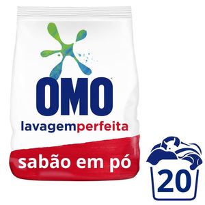 Lava Roupas em Pó Omo Lavagem Perfeita Ativo Concentrado Pacote 1.6kg