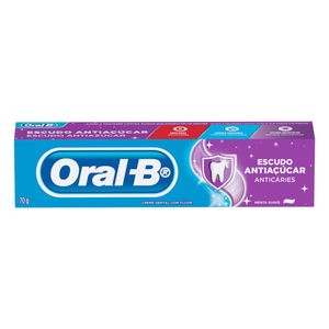 Creme Dental Oral-B Escudo Antiaçúcar Menta Suave 70g