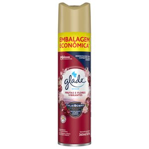 Odorizador de Ambiente Glade Aerossol Frutas e Flores Vibrantes Frasco 360ml Embalagem Econômica