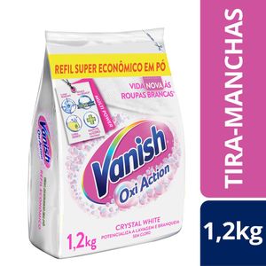 Tira-Manchas em Pó Vanish Oxi Action Refil Crystal White Embalagem Super Econômica 1.2kg