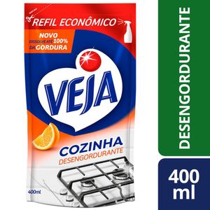 Limpador Desengordurante Veja Cozinha Laranja Sachê 400ml