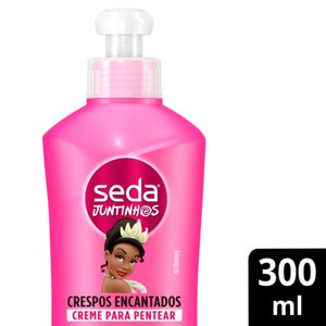 Creme de Pentear Infantil Tiana Seda Juntinhos Crespos Encantados Frasco 300ml