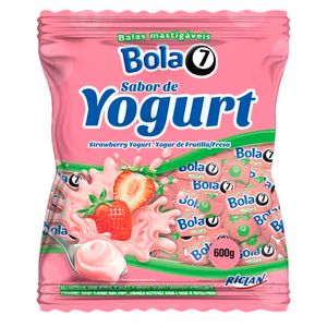 Bala Mastigável Bola 7 Yogurt 600g